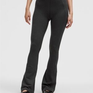NWT Lululemon Soft Sueded Split-Hem Black Mini Flare Flared Pant 6